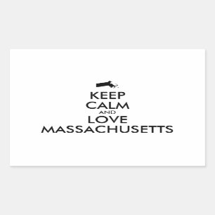 Customizable KEEP CALM and LOVE MASSACHUSETTS Sticker