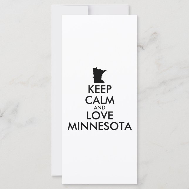 Customizable KEEP CALM and LOVE MINNESOTA (Front)