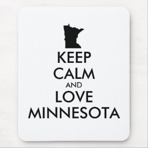 Customizable KEEP CALM and LOVE MINNESOTA Mouse Pad