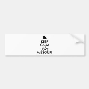 Customizable KEEP CALM and LOVE MISSOURI Bumper Sticker