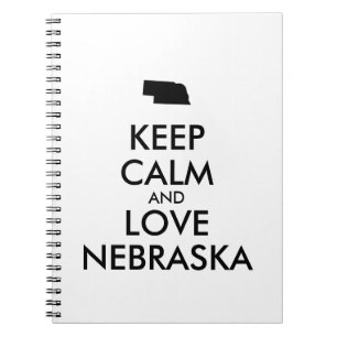 Customizable KEEP CALM and LOVE NEBRASKA Notebook