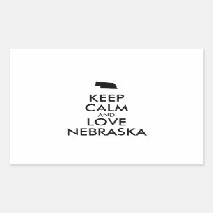 Customizable KEEP CALM and LOVE NEBRASKA Sticker