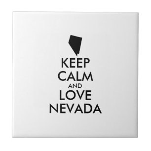 Customizable KEEP CALM and LOVE NEVADA Tile