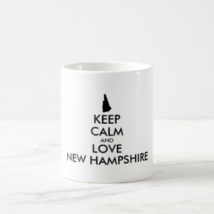 Customizable KEEP CALM and LOVE NEW HAMPSHIRE Coffee Mug