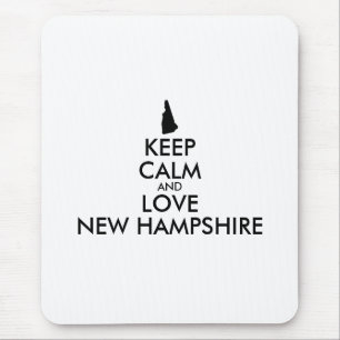 Customizable KEEP CALM and LOVE NEW HAMPSHIRE Mouse Pad
