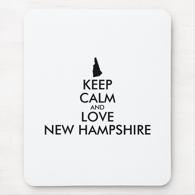 Customizable KEEP CALM and LOVE NEW HAMPSHIRE Mouse Pad (Front)