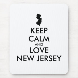 Customizable KEEP CALM and LOVE NEW JERSEY Mouse Pad