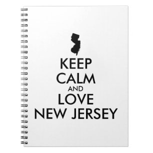 Customizable KEEP CALM and LOVE NEW JERSEY Notebook