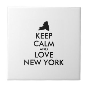 Customizable KEEP CALM and LOVE NEW YORK Tile