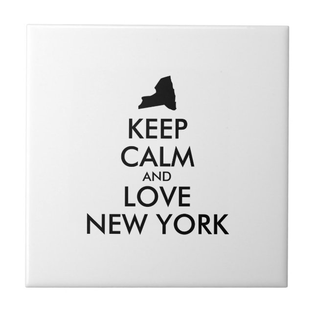 Customizable KEEP CALM and LOVE NEW YORK Tile (Front)