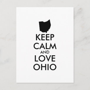 Customizable KEEP CALM and LOVE OHIO Postcard