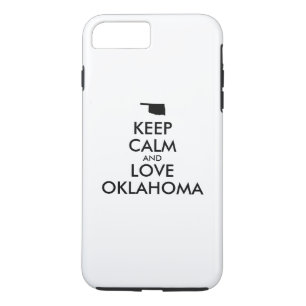 Customizable KEEP CALM and LOVE OKLAHOMA iPhone 8 Plus/7 Plus Case