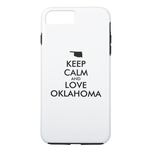 Customizable KEEP CALM and LOVE OKLAHOMA Case-Mate iPhone Case (Back)
