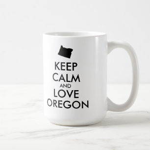 Customizable KEEP CALM and LOVE OREGON Coffee Mug
