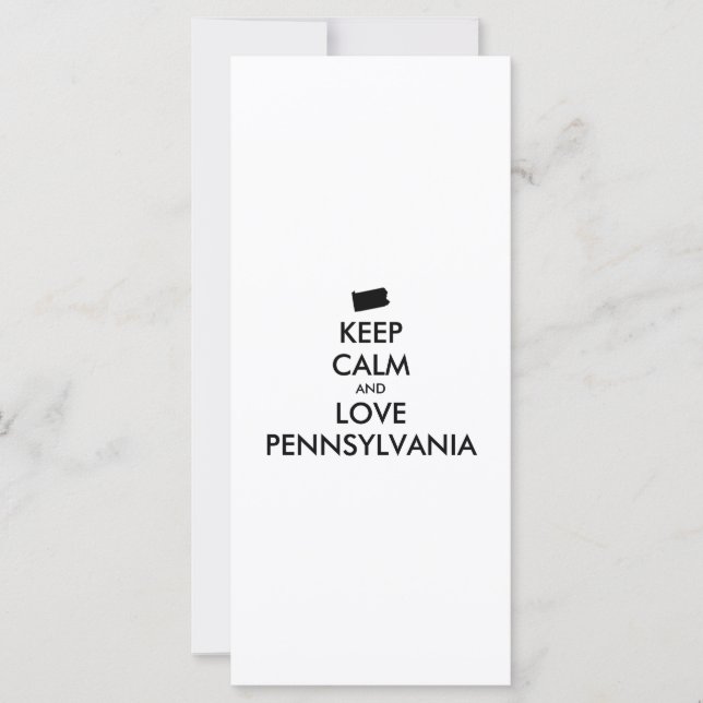 Customizable KEEP CALM and LOVE PENNSYLVANIA (Front)
