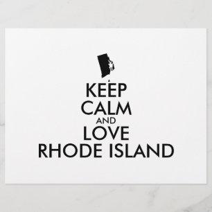 Customizable KEEP CALM and LOVE RHODE ISLAND Flyer