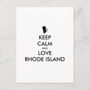 Customizable KEEP CALM and LOVE RHODE ISLAND Postcard