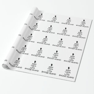 Customizable KEEP CALM and LOVE RHODE ISLAND Wrapping Paper