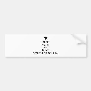 Customizable KEEP CALM and LOVE SOUTH CAROLINA Bumper Sticker