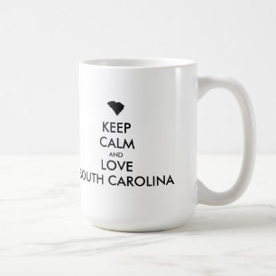 Customizable KEEP CALM and LOVE SOUTH CAROLINA Coffee Mug