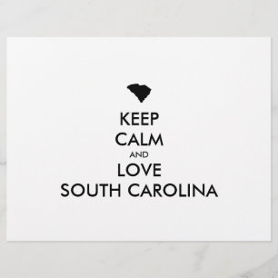 Customizable KEEP CALM and LOVE SOUTH CAROLINA Flyer
