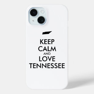 Customizable KEEP CALM and LOVE TENNESSEE iPhone 15 Case