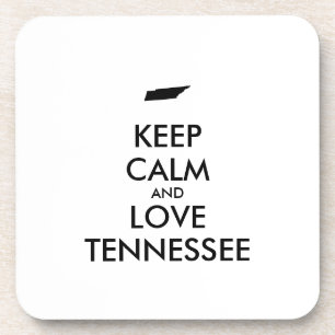 Customizable KEEP CALM and LOVE TENNESSEE Coaster