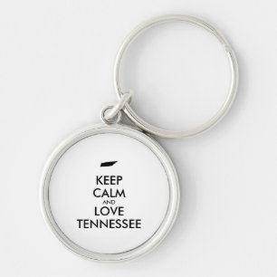 Customizable KEEP CALM and LOVE TENNESSEE Keychain