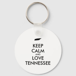 Customizable KEEP CALM and LOVE TENNESSEE Keychain