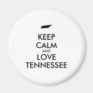 Customizable KEEP CALM and LOVE TENNESSEE Magnet