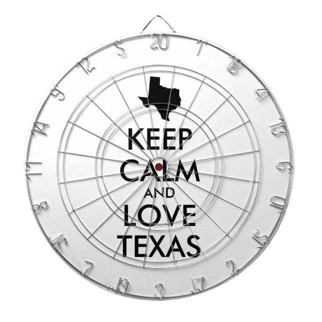 Customizable KEEP CALM and LOVE TEXAS Dartboard (Front)