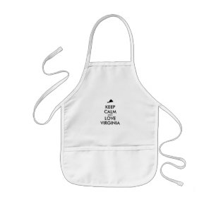 Customizable KEEP CALM and LOVE VIRGINIA Kids Apron