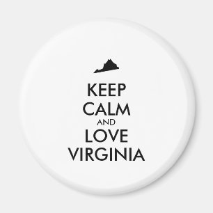 Customizable KEEP CALM and LOVE VIRGINIA Magnet