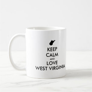 Customizable KEEP CALM and LOVE WEST VIRGINIA Coffee Mug