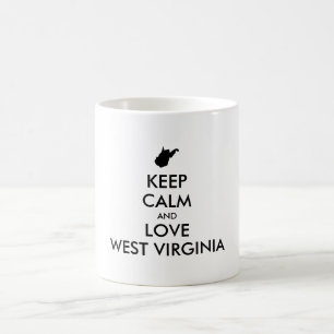 Customizable KEEP CALM and LOVE WEST VIRGINIA Coffee Mug