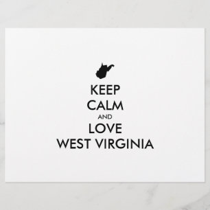 Customizable KEEP CALM and LOVE WEST VIRGINIA Flyer