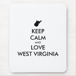 Customizable KEEP CALM and LOVE WEST VIRGINIA Mouse Pad