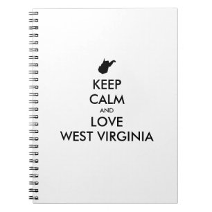 Customizable KEEP CALM and LOVE WEST VIRGINIA Notebook