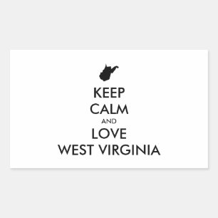 Customizable KEEP CALM and LOVE WEST VIRGINIA Sticker