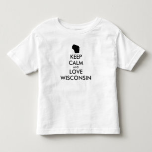 Customizable KEEP CALM and LOVE WISCONSIN Toddler T-shirt