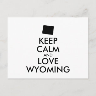 Customizable KEEP CALM and LOVE WYOMING Postcard