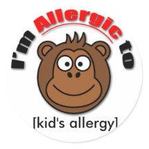 Customizable kids allergy sticker!