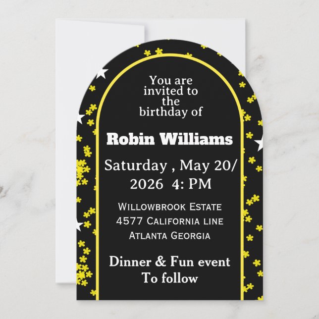 Customizable Kids Birthday Invitation | Editable  (Front)