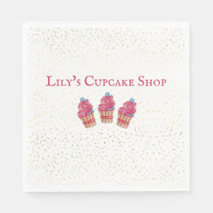 Customizable Kid's Cupcake Shop Napkin