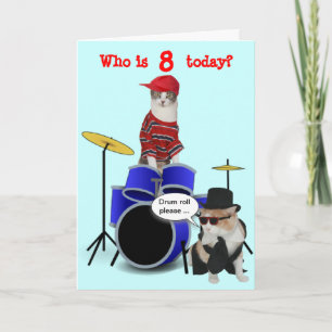 Customizable Kid's Drum Roll Birthday Card
