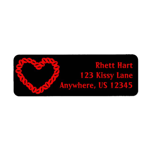 Customizable Kissy Lips Heart (Front)