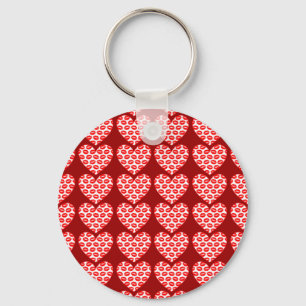 Customizable Kissy Lips Hearts Keychain