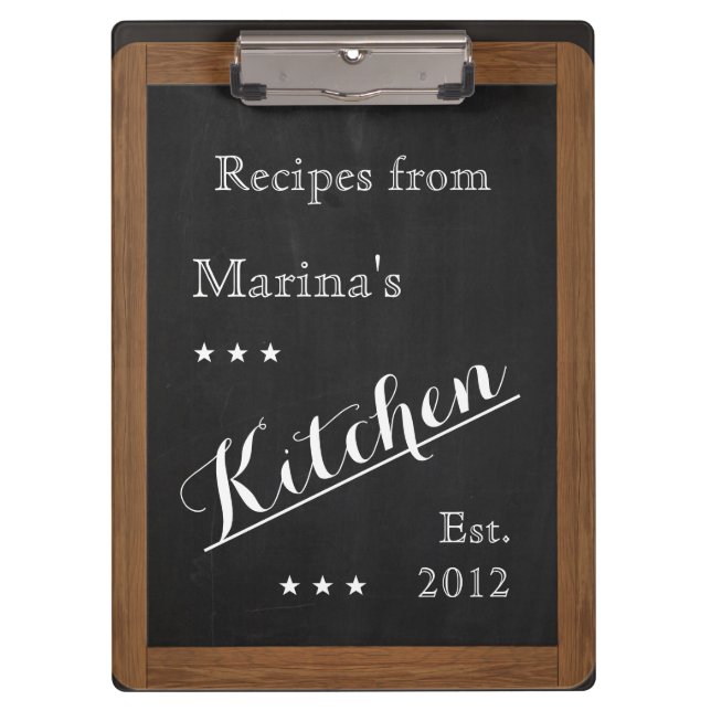 Customizable Kitchen Chalkboard Clipboard (Front)