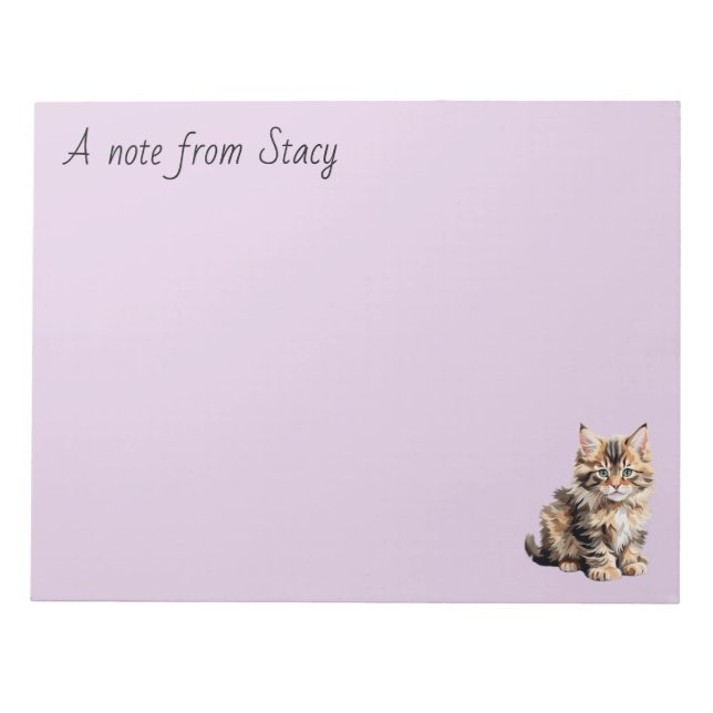 Customizable Kitten Notepad (Front)
