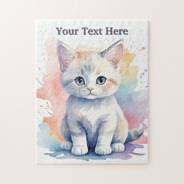 Customizable Kitten Puzzle (Vertical)